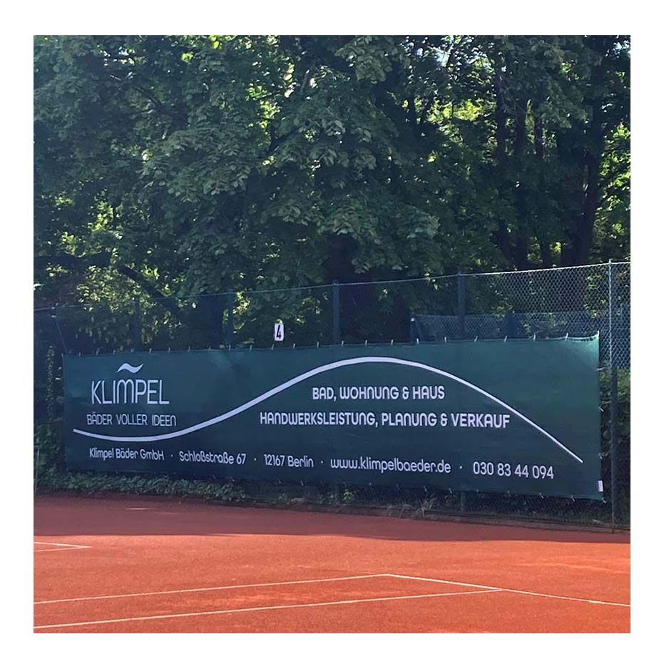 Aussenwerbung Tennisblende